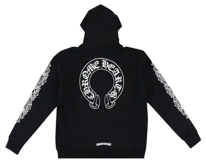 Chrome Hearts Horseshoe Logo Thermal Zip Up Hoodie