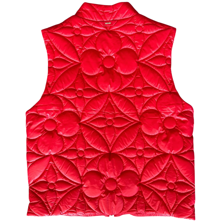 Louis Vuitton 'Red Flower Monogram' Puffer Vest
