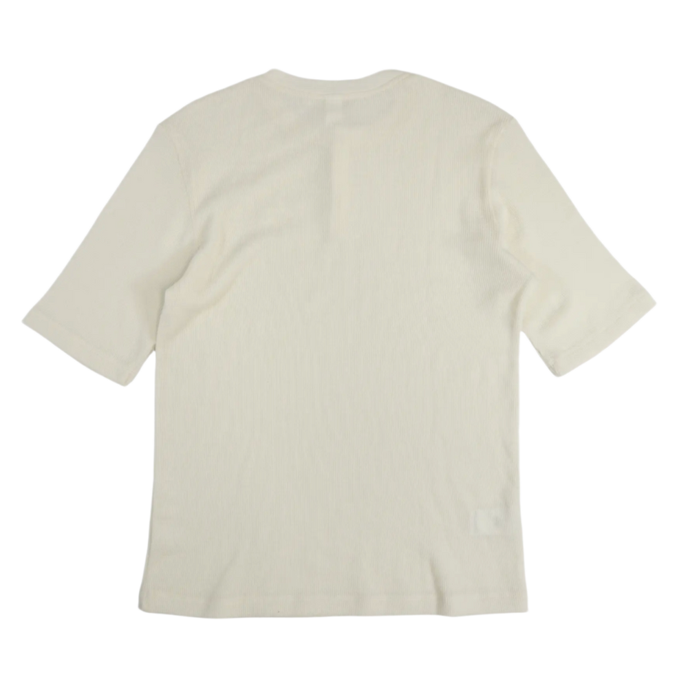 Chrome Hearts 'Cream' CH Letter Waffle Knit Henley Thermal Tee