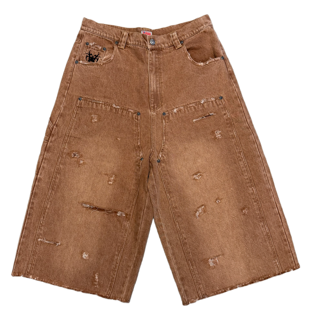 Chew Forever 'Brown' Long Denim Shorts