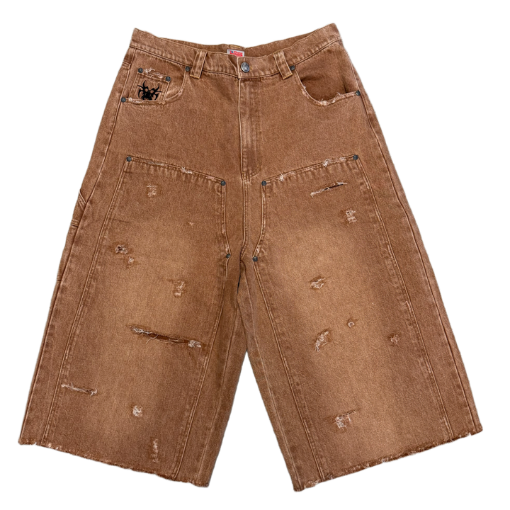 Chew Forever 'Brown' Long Denim Shorts