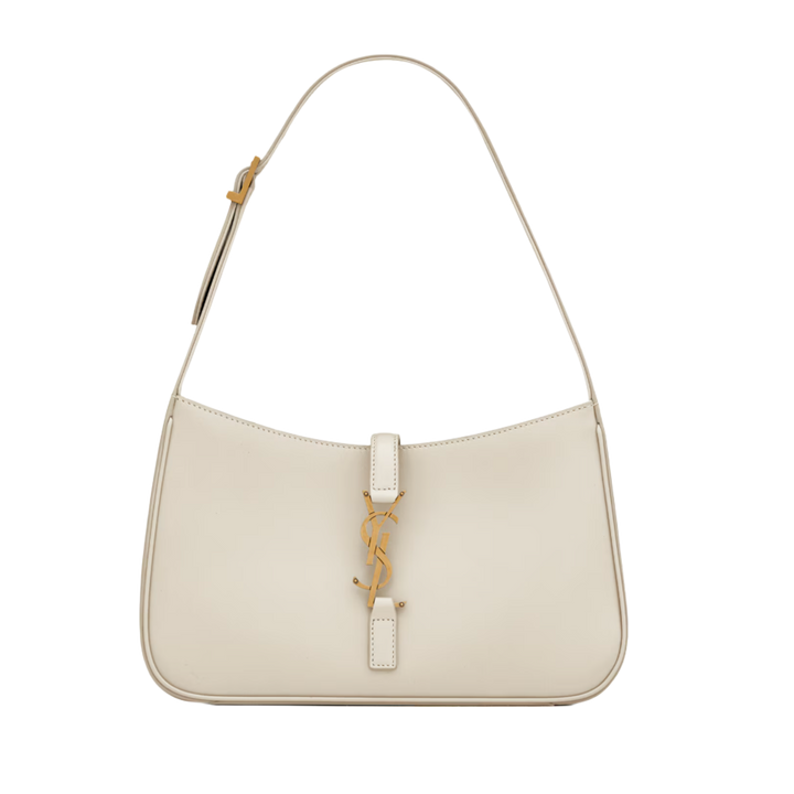 Saint Laurent Le 5 A 7 'White Leather' Hobo Bag