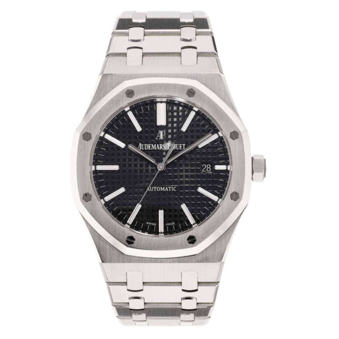Audemars Piguet 'Black Dial' Royal Oak 41 Stainless Steel Watch 2022 15500ST
