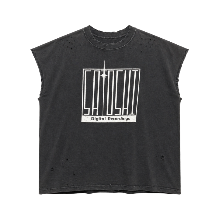 Satoshi Nakamoto 'Digital Recording' Black Cutoff Tee