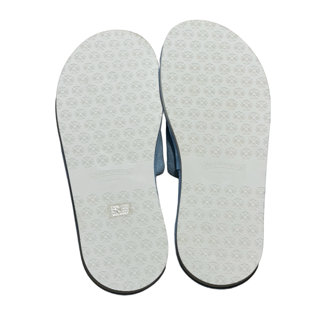Chrome Hearts 'St Barth' Blue Hotel Slippers