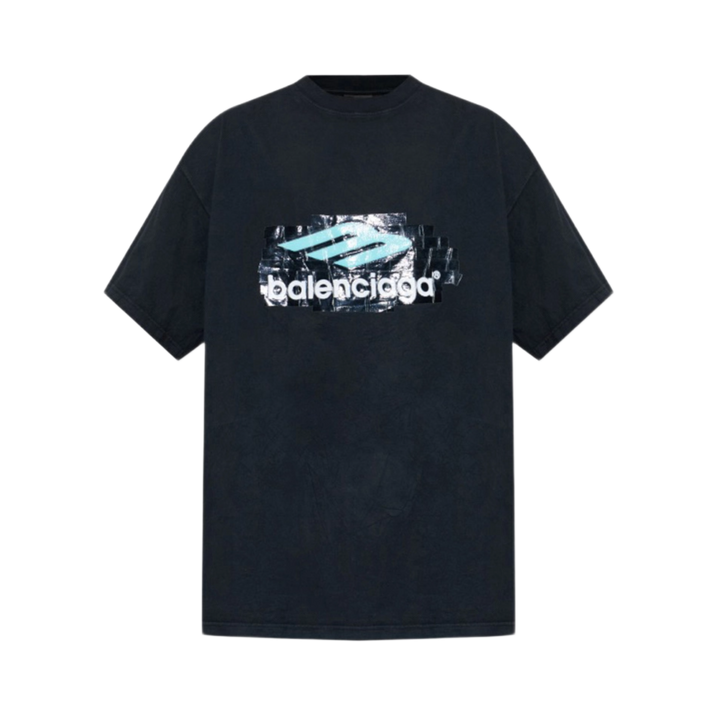 Balenciaga Navy 'Tape' Tee