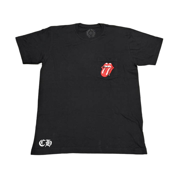 Chrome Hearts 'Rolling Stones' Black Pocket Tee