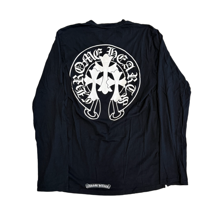 Chrome Hearts 'Horseshoe' Black Henley Longsleeve