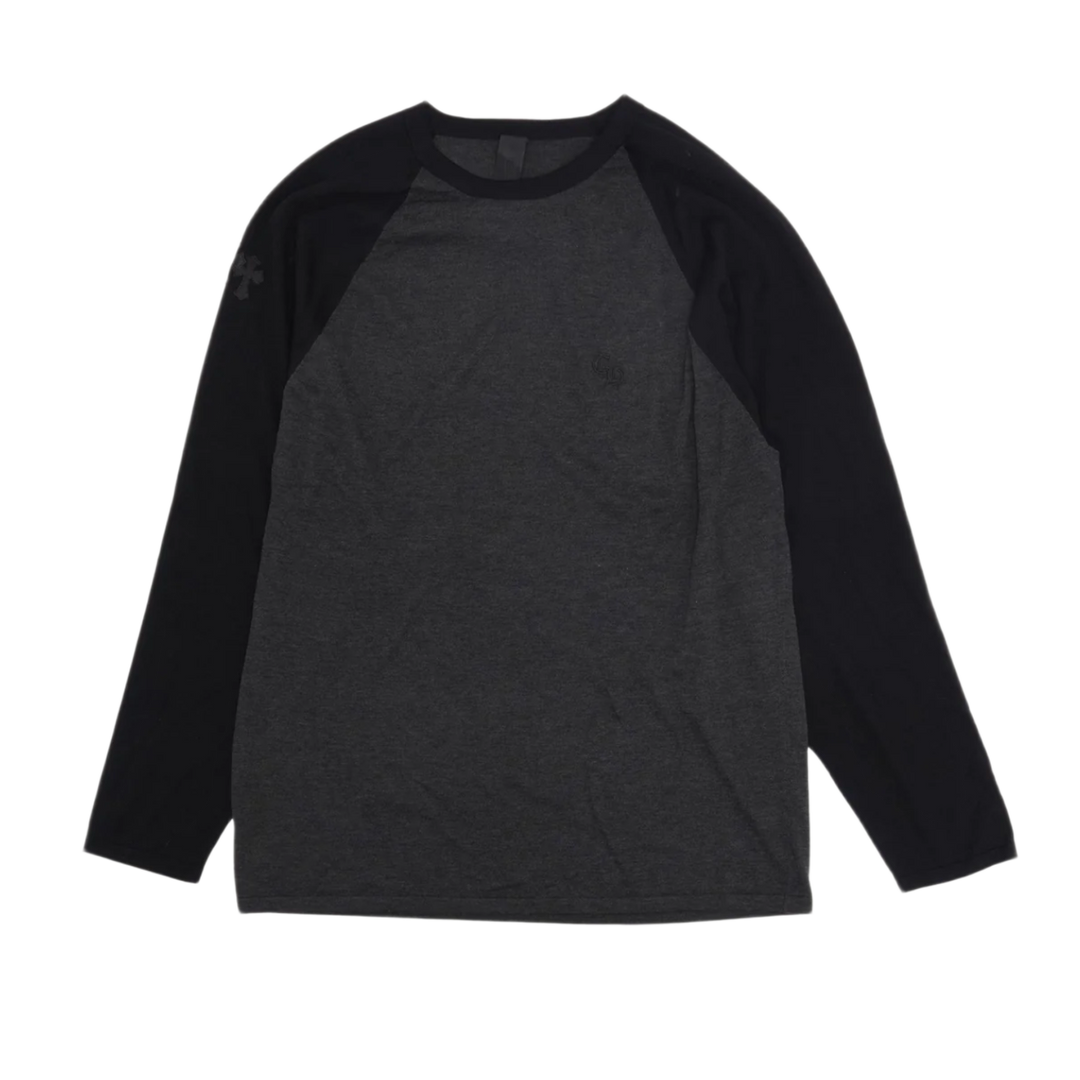 Chrome Hearts 'Grey/Black' Baseball Long Sleeve Tee