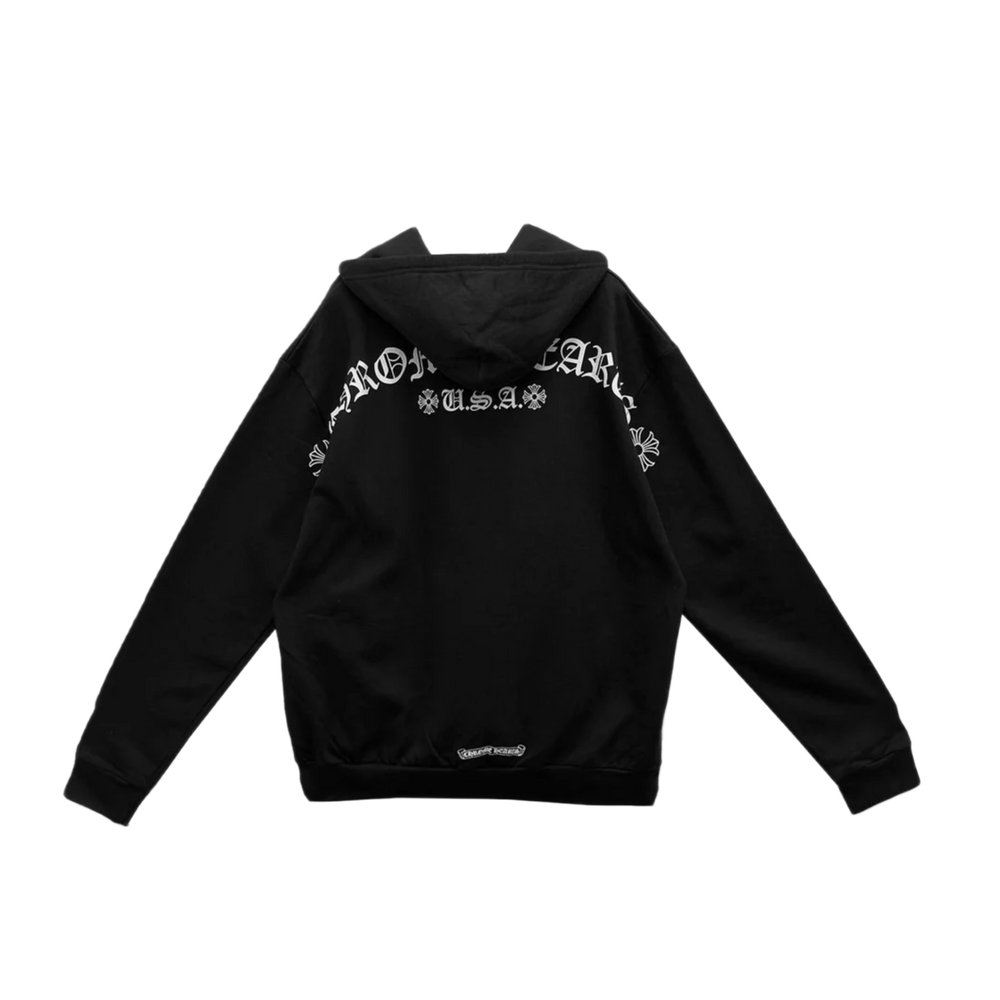 Chrome Hearts 'T Bar USA Thermal' Black Zip Up Hoodie