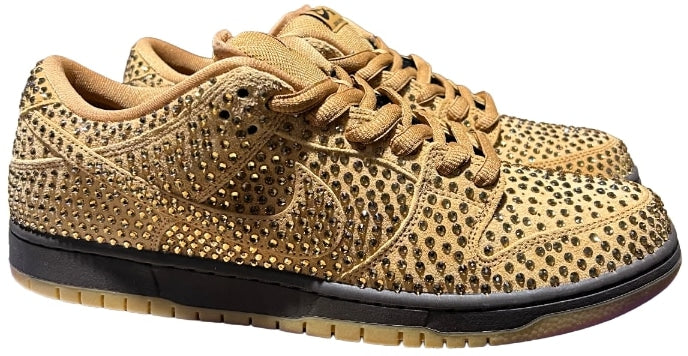 Gilded 'Wheat' Rhinestone Sneakers