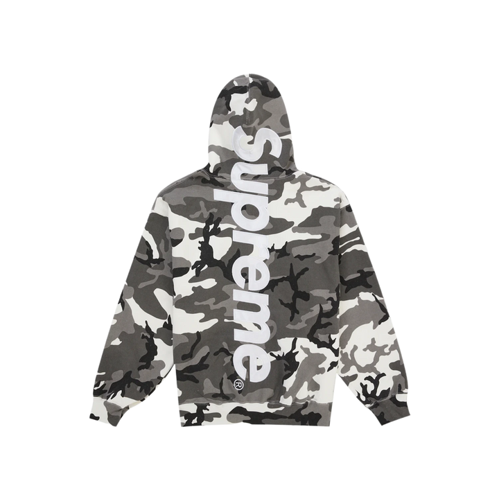 Supreme Satin Applique Hooded Sweatshirt (SS26) Snow Camo