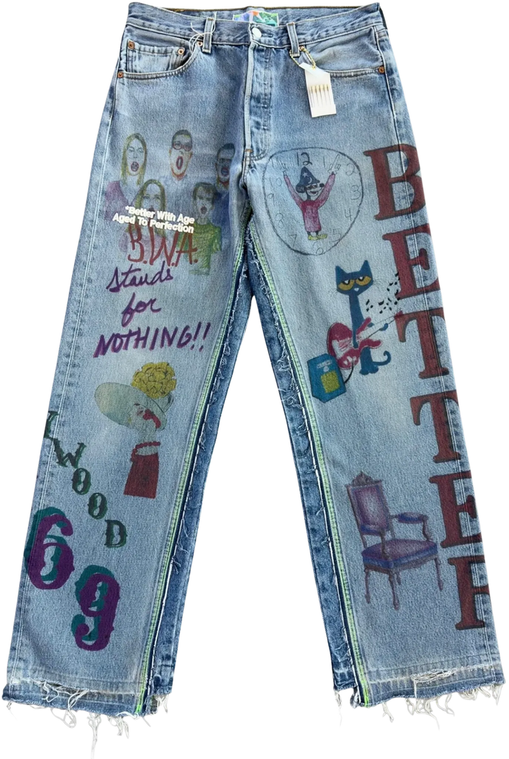 *Better With Age 'Harrison' Double Wide Denim Jeans