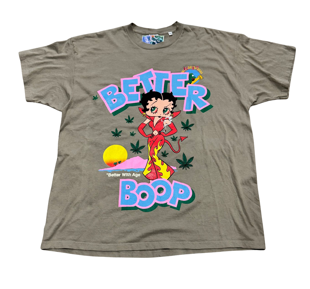 *Better With Age 'Better Boop' Vintage Olive Tee