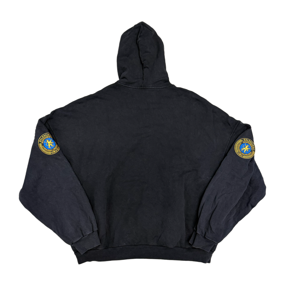 Balenciaga 'Motif Logo' Black Zip-Up