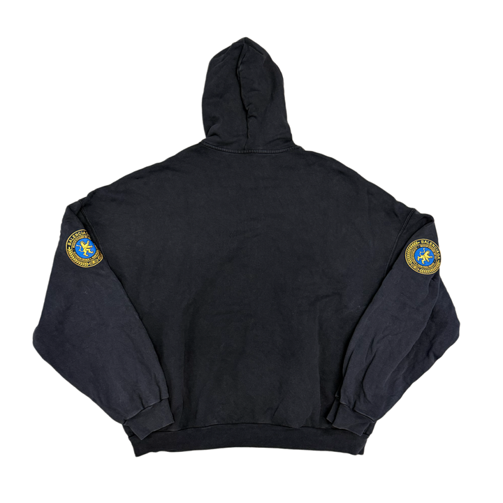 Balenciaga 'Motif Logo' Black Zip-Up