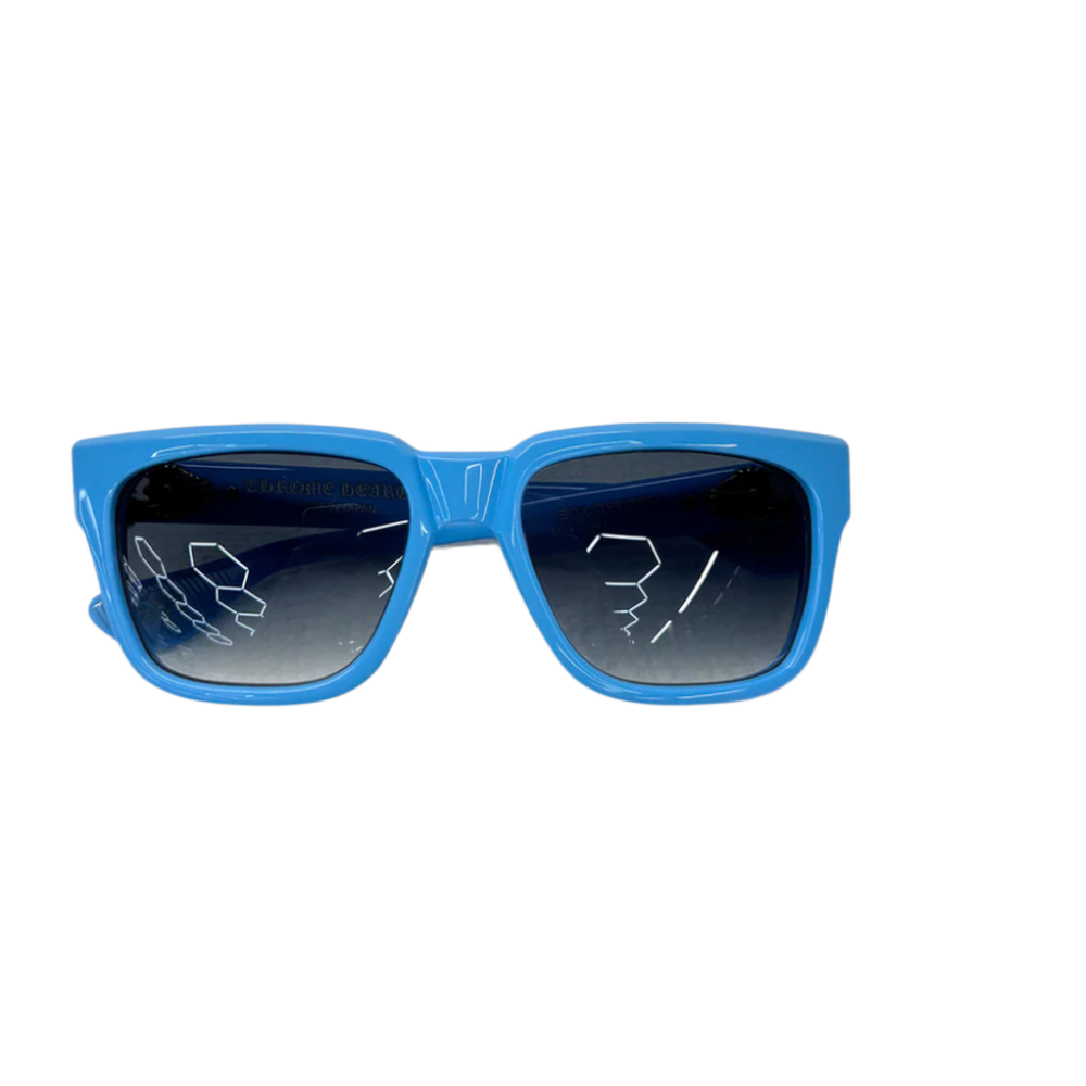 Chrome Hearts 'Blue/Silver' Box Officer Sunglasses