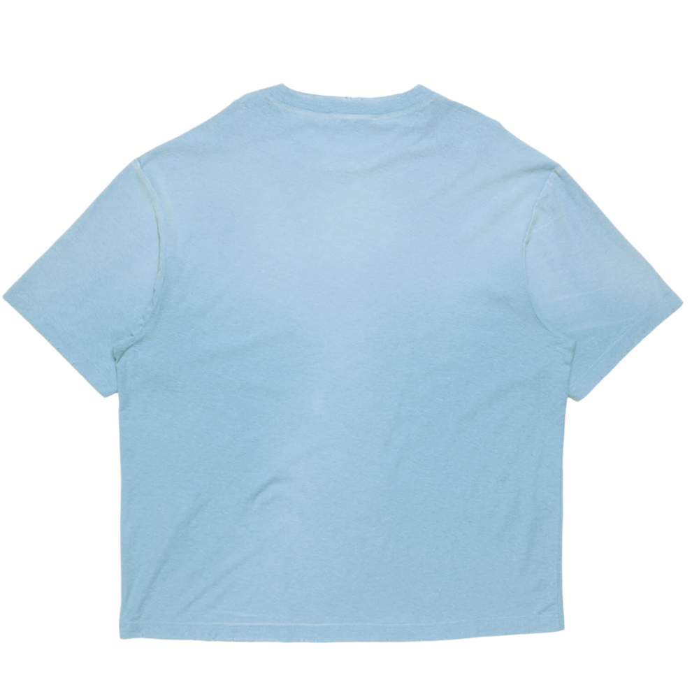 Acne Studios 'Blue' Distressed Logo-Print Tee