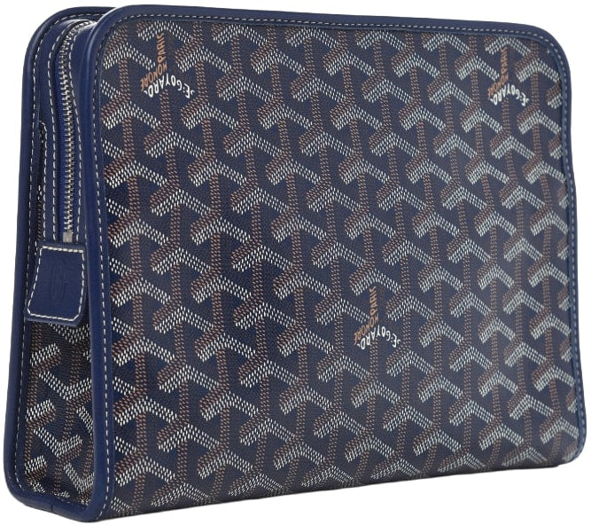 Goyard Jouvence Toiletry Pouch Goyardine GM Navy
