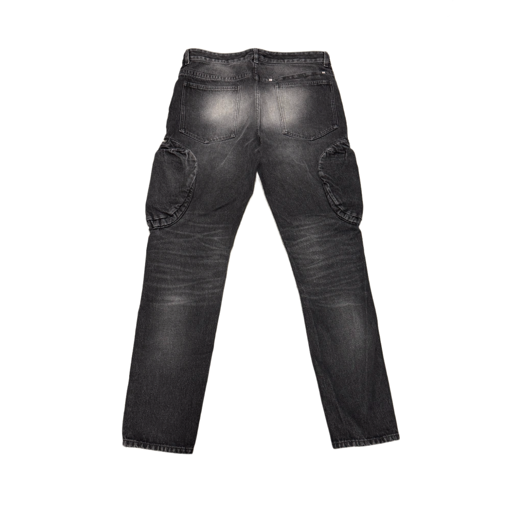 Givenchy 'Washed Black' Zipper Cargo Jeans