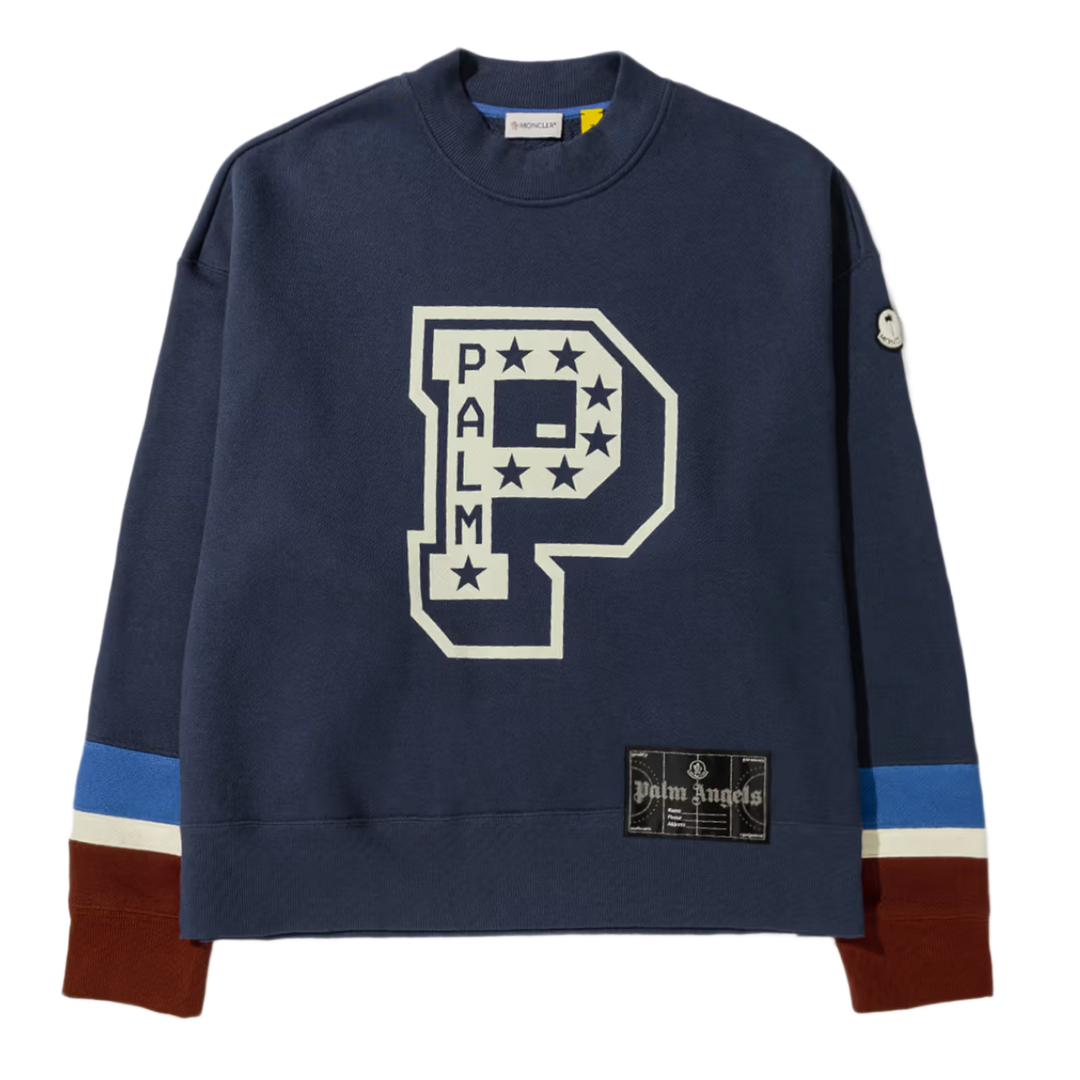 Moncler x Palm Angels 'Navy' Crewneck