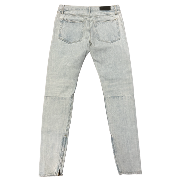 Fear of God 'Light Wash' Slim Fit Zipper Jeans