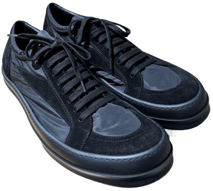 Rick Owens 'Triple Black Suede Nylon' Vintage Sneaks