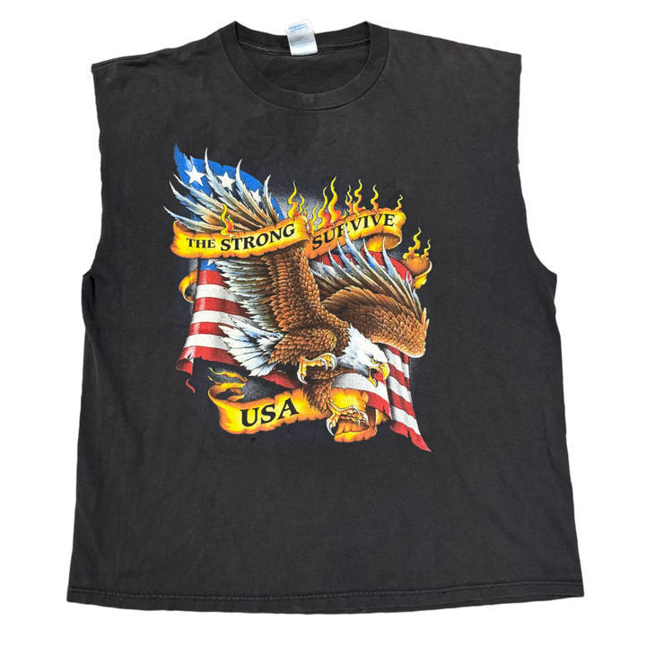 The Strong Survive 'Black' Vintage Cutoff