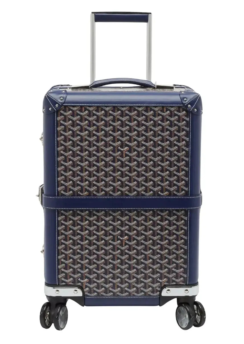 Goyard 'Navy' Bourget Trolley Roller Suitcase