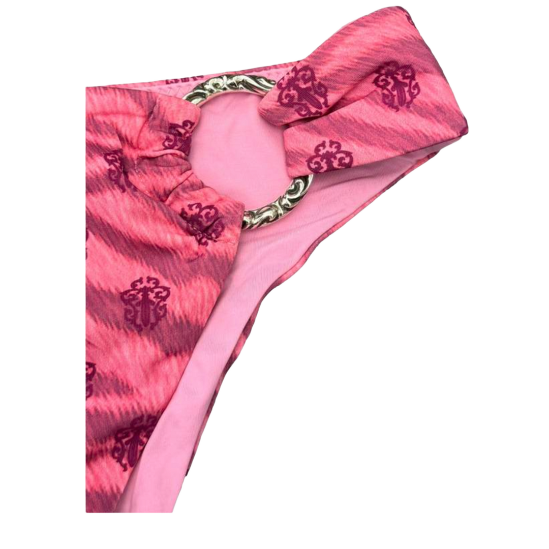 Chrome Hearts Dipped in Blue 'Pink' Tiger Bikini Shirt Set