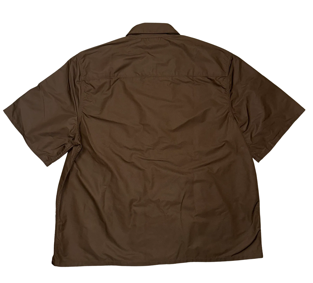 Chrome Hearts 'Brown' Nylon Leather Pocket Zip Shirt