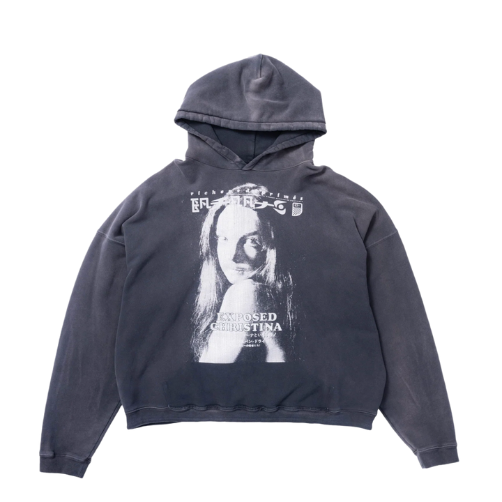 Enfatns Riches Déprimés 'Exposing Christina' Washed Black Hoodie