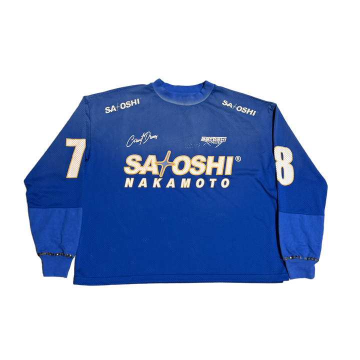 Satoshi Nakamoto 'Blue' Mesh Moto Jersey