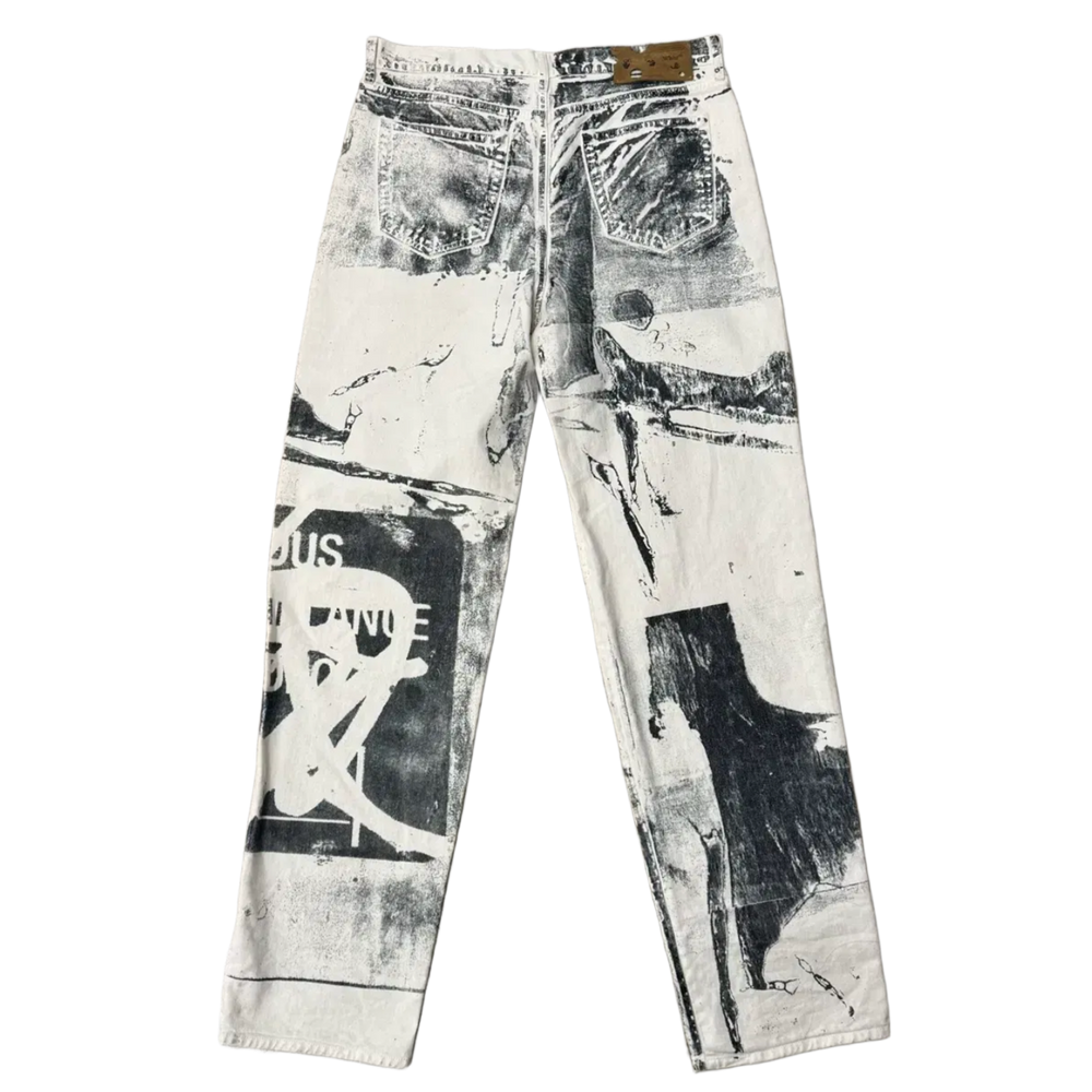 Off White 'Pablo Tomek' White Print Jeans