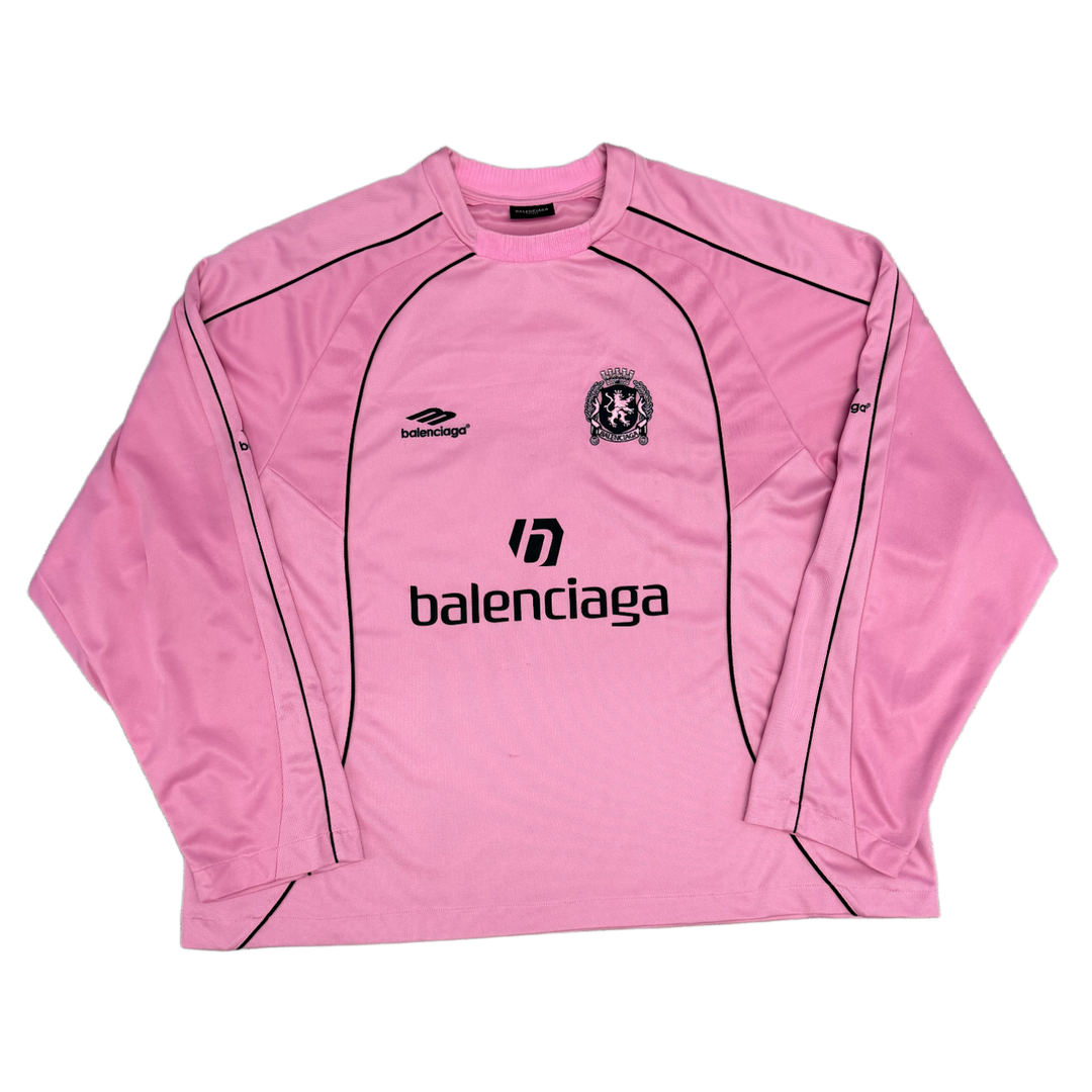 Balenciaga 'Pink Paris' Longsleeve Soccer Jersey