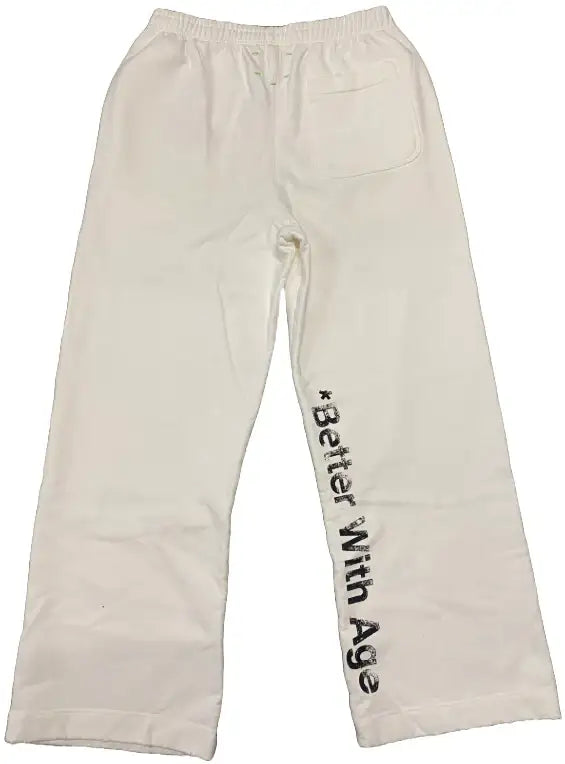 *Better With Age 'Lightning Skull' White Ennui Sweatpants