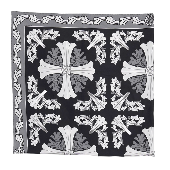 Chrome Hearts 'Black and Grey' Floral Scarf