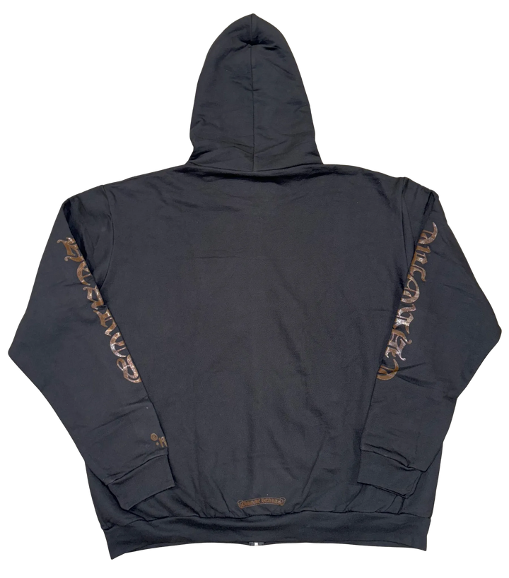 Chrome Hearts 'Brown Glitter' 1988 Black Zip Up Hoodie