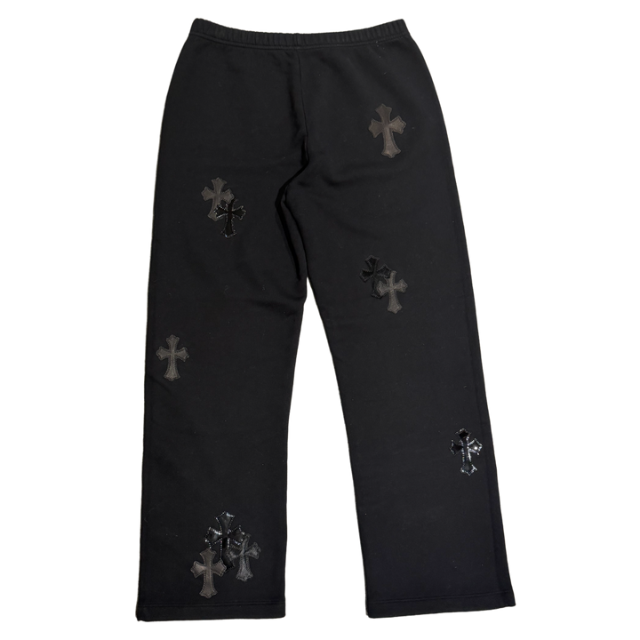 Chrome Hearts 'Black Cross Patches' Black Sweatpants
