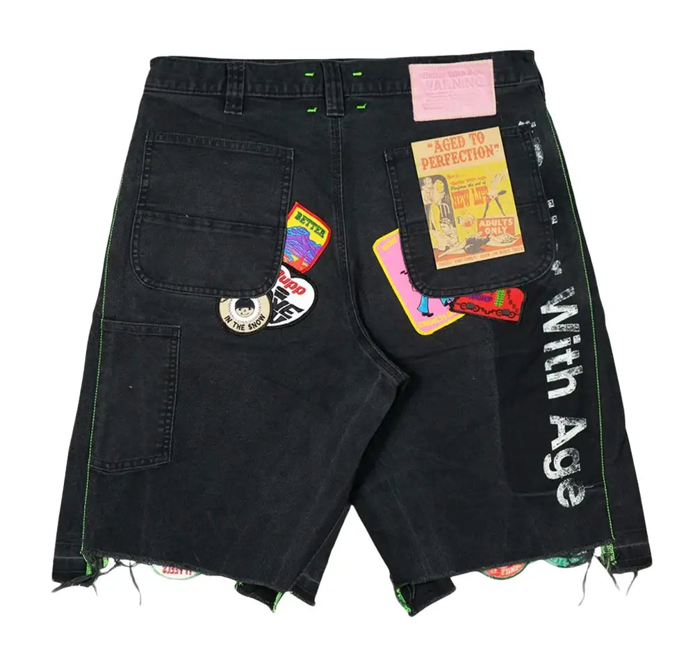 *Better With Age 'Gentlemen's' Single Knee Denim shorts