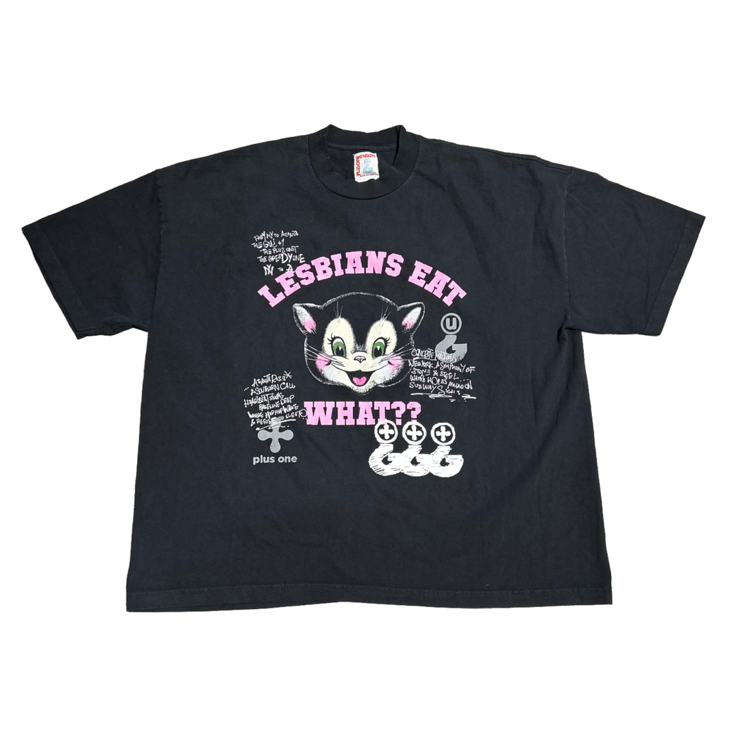 Greedy Unit '‘Lesbians Eat What' Black Tee