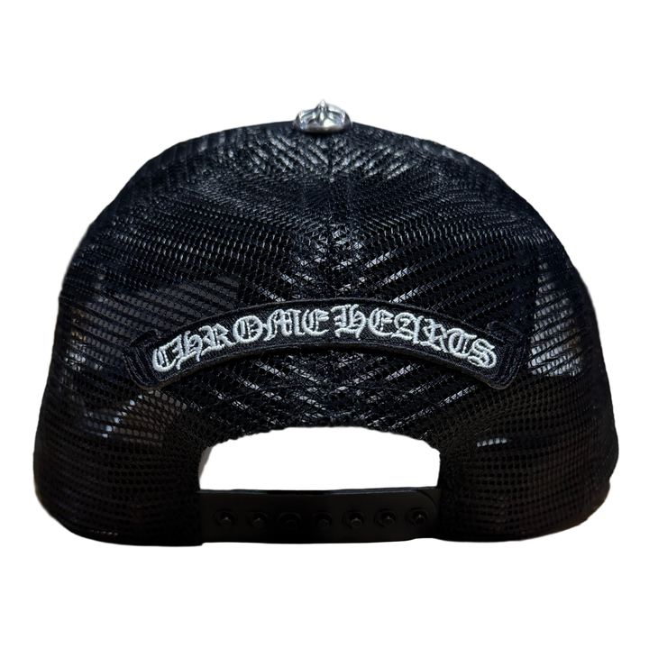 Chrome Hearts 'St. Barth' Orange Cross Patch Cemetery Trucker Hat
