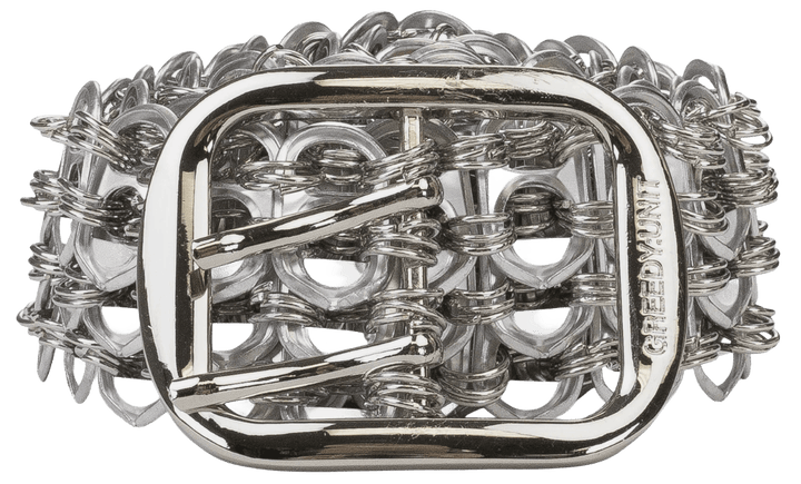 Greedy Unit 'Bottle Cap' Silver Belt