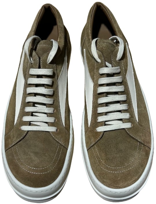 Rick Owens 'Sumi Brown' Moleskin Vintage Sneakers