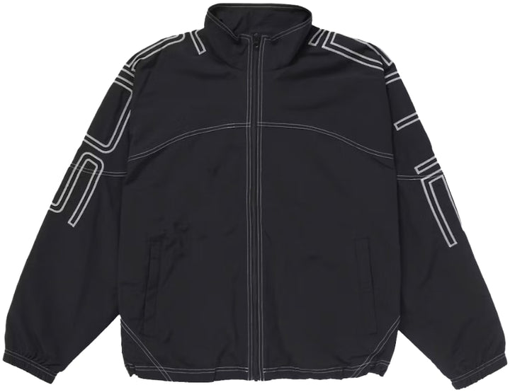 Supreme 'Black' Spellout Embroidered Track Jacket