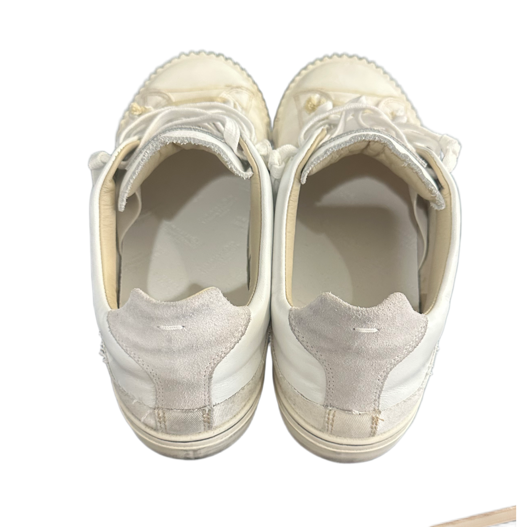 Maison Margiela 'White Round Toe' Lace Up Sneakers