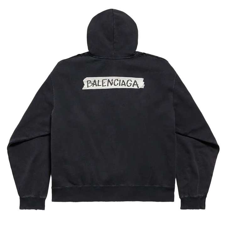 Balenciaga 'Masking Tape' Zip-up Hoodie