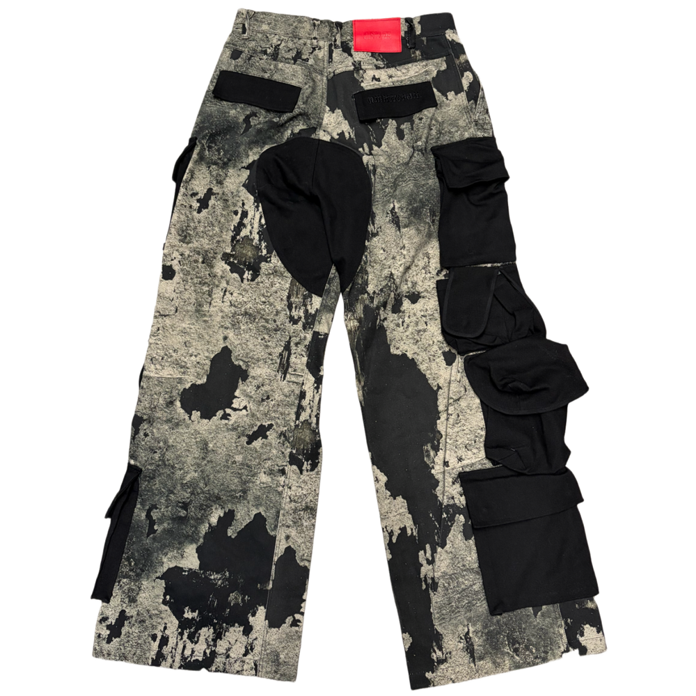 KUSIKOHC 'Grey' Ash Burn Print Cargo Pants