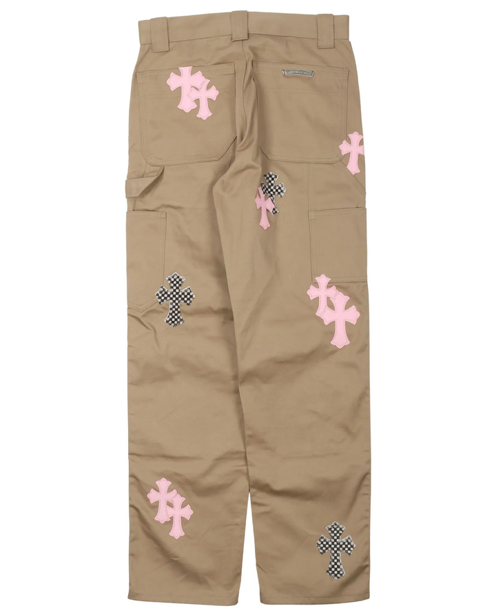 Chrome Hearts 'Pink Checkered' 24 Patch Carpenter Pants