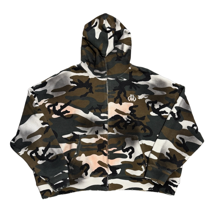Happy Memories Don't Die 'Camo' Thermal Zip-Up